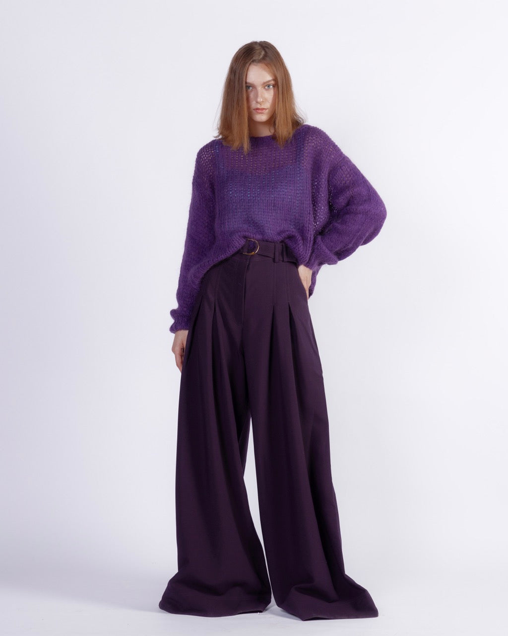 Purple knit sweater