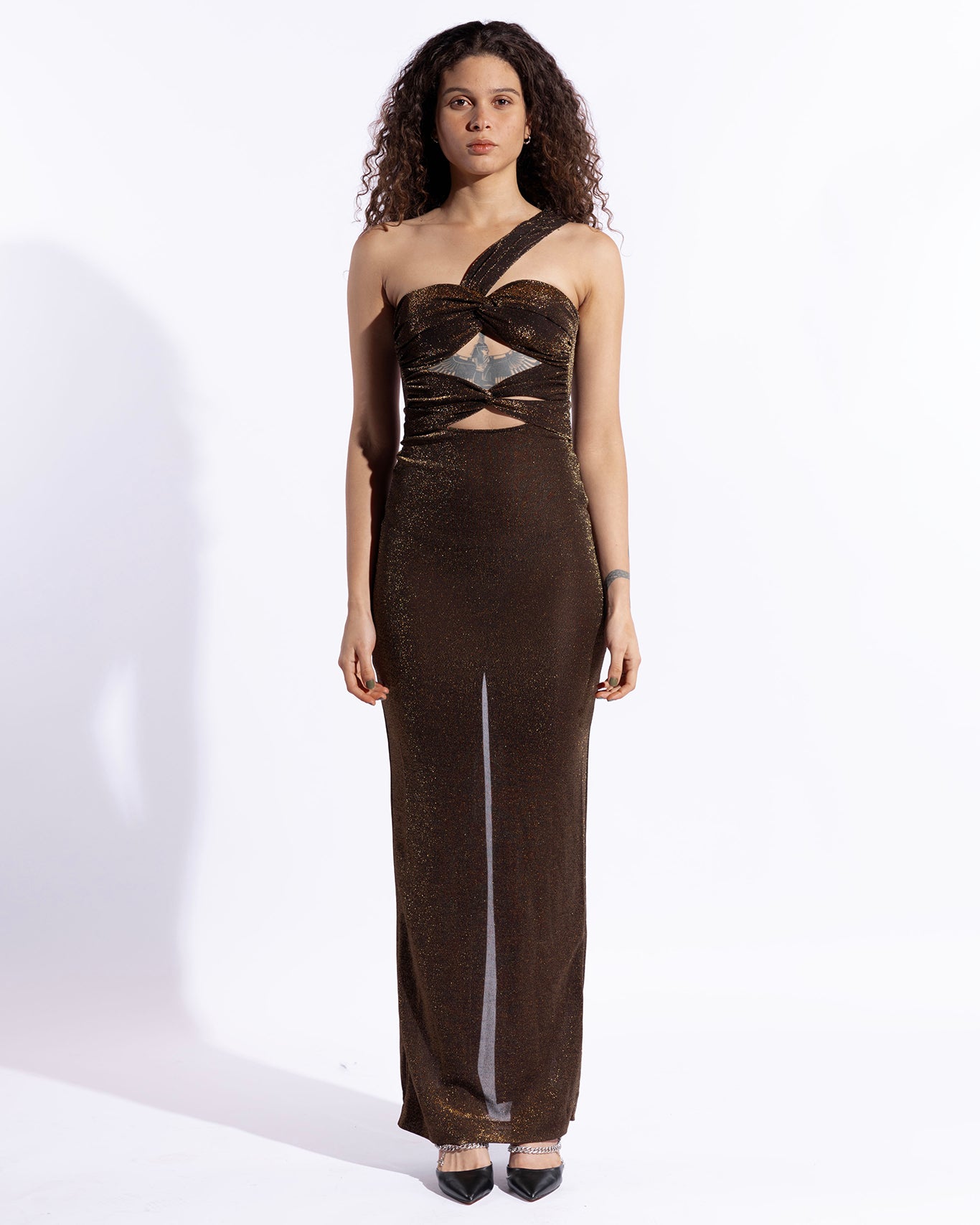 Oxide one shoulder dress