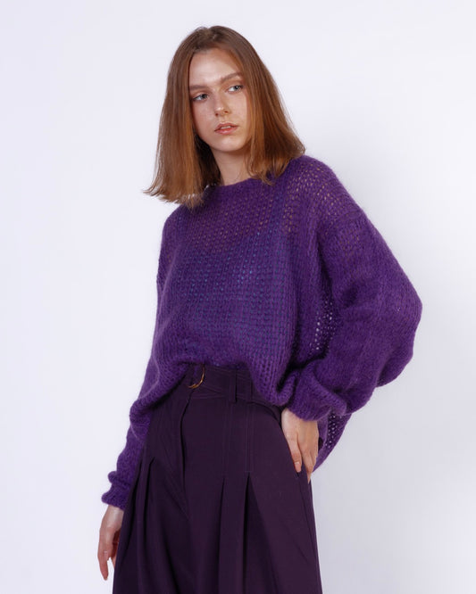 Purple knit sweater