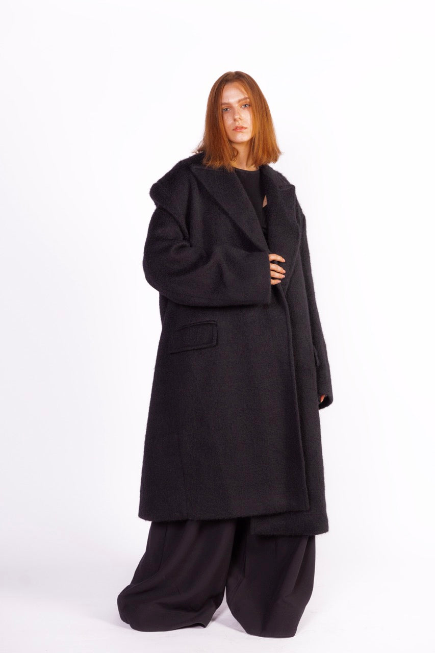 Black oversized coat