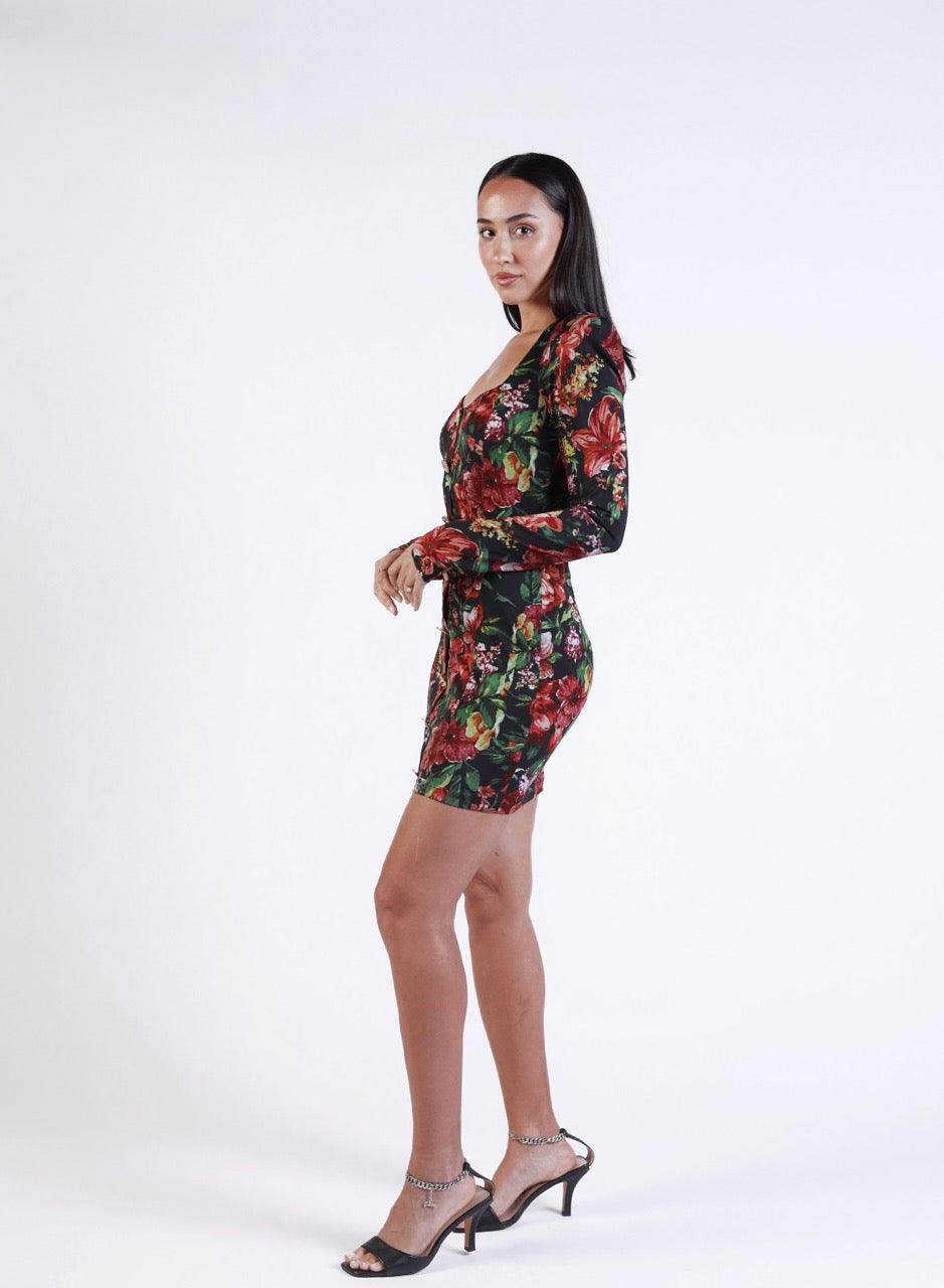 Mini floral dress