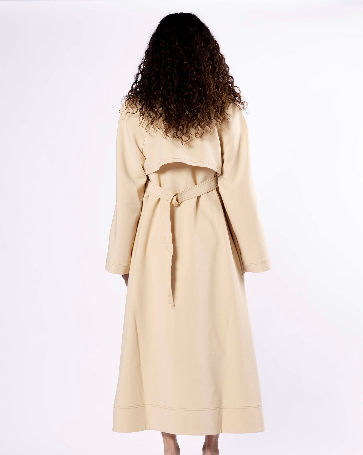 Beige trench coat