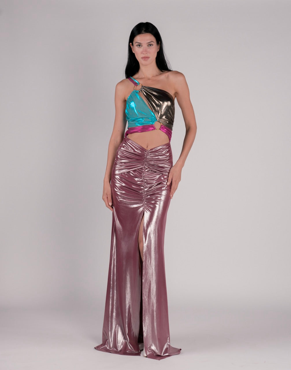 Metallic gown