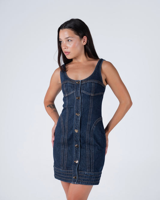 Denim mini dress